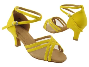 S9204 248 Yellow Velvet_Flesh Mesh