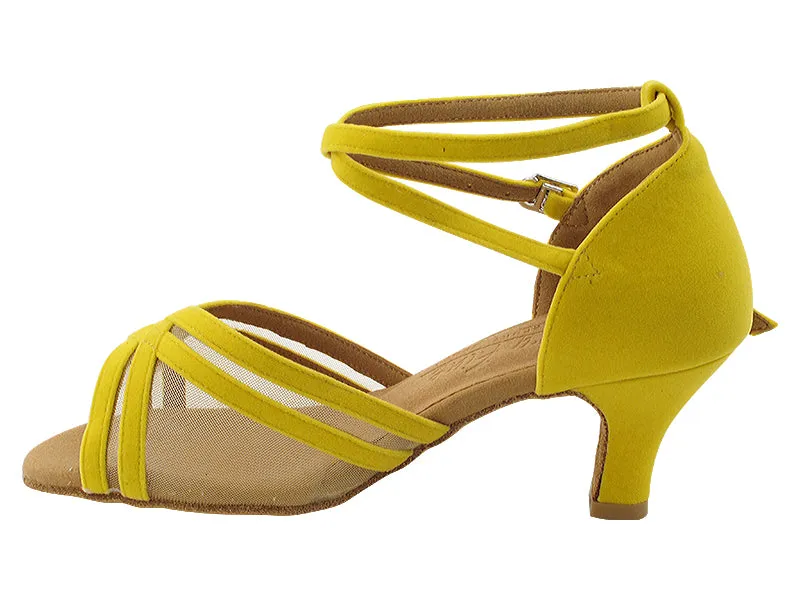 S9204 248 Yellow Velvet_Flesh Mesh