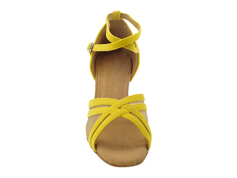 S9204 248 Yellow Velvet_Flesh Mesh