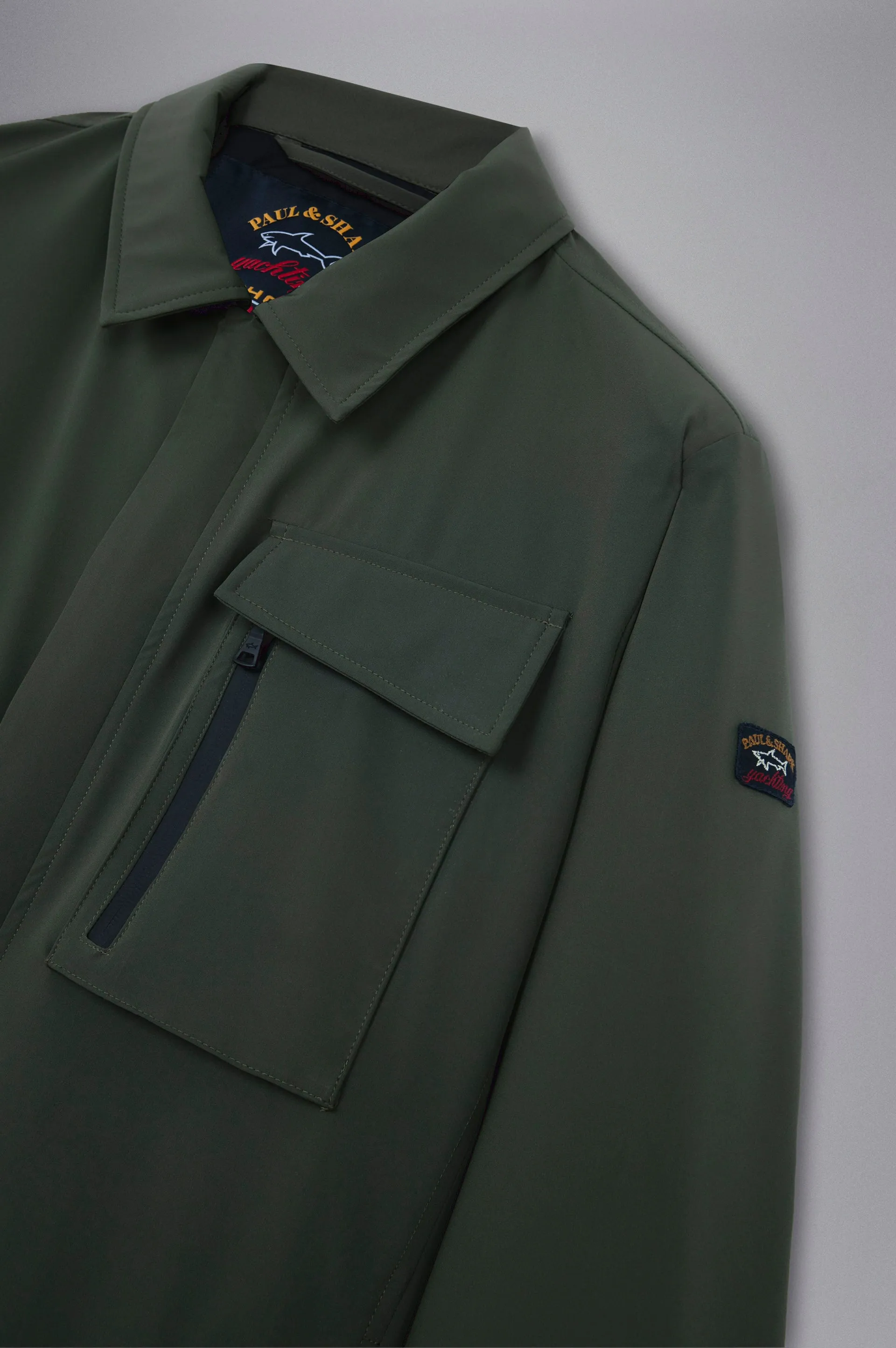 Save the Sea RE 4x4 Stretch Typhoon Shacket in Olive