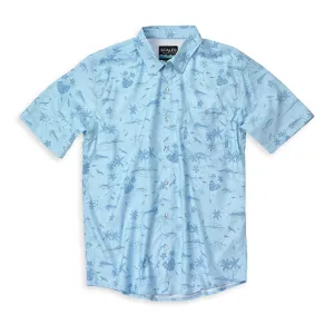 Scales Gear Performance Button Down Never A Tourist Light Blue