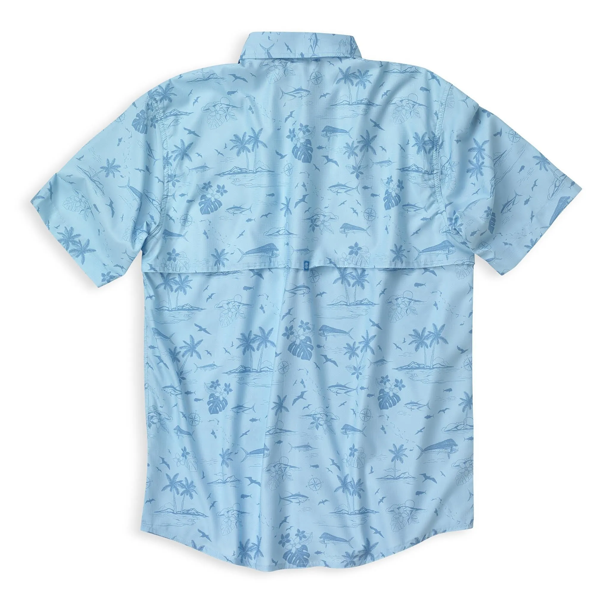 Scales Gear Performance Button Down Never A Tourist Light Blue