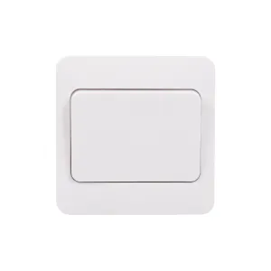 Schneider Electric GGBL1012WS Lisse White Moulded 10AX 1G 2-Way Wide Rocker Switch (Display Packaged)