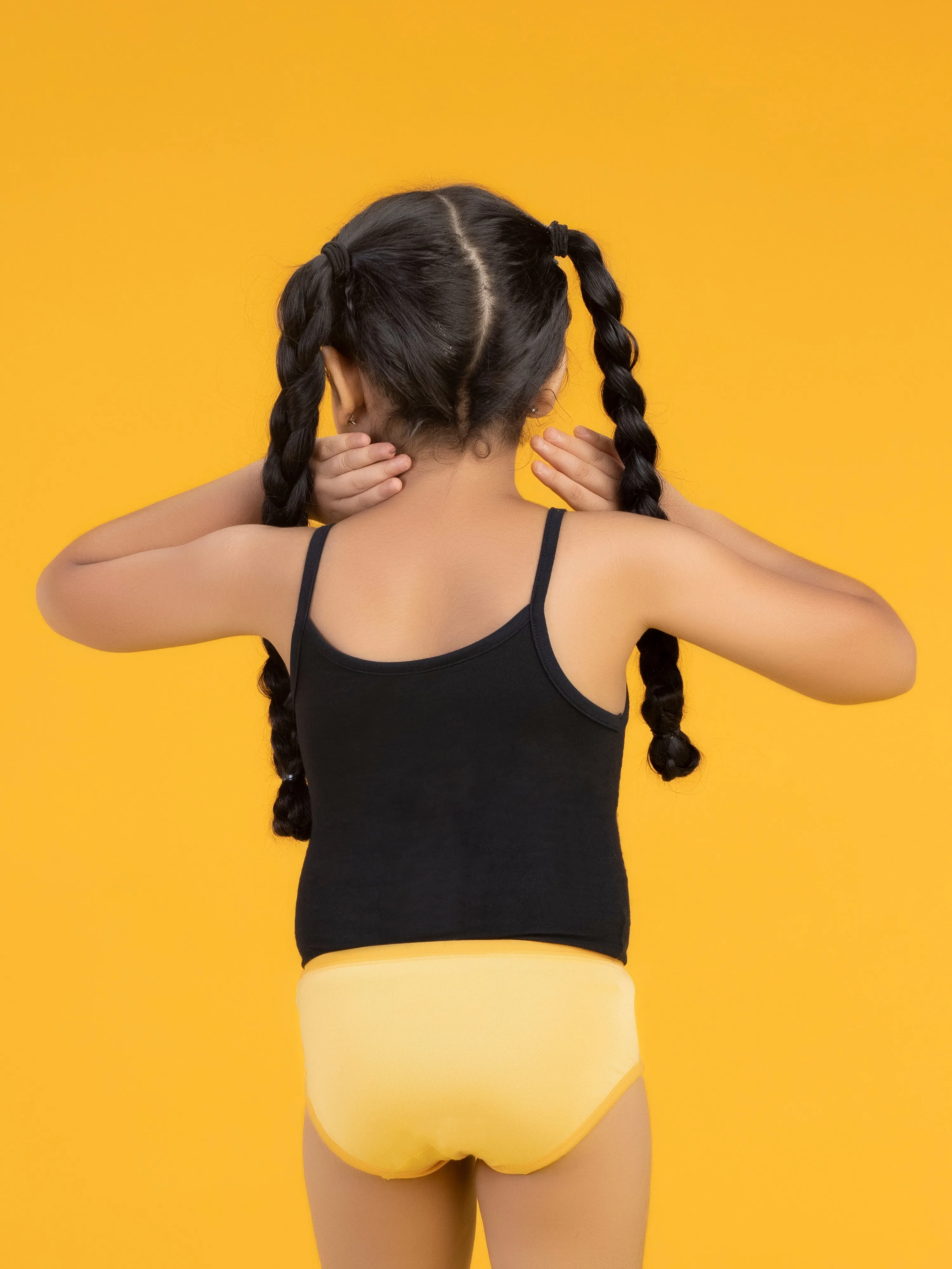 Scribbles Girls Hipsters Yellow Tencel Modal - Raincloud