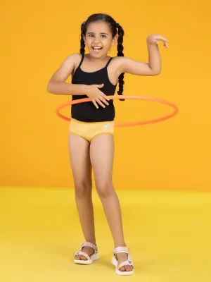 Scribbles Girls Hipsters Yellow Tencel Modal - Raincloud