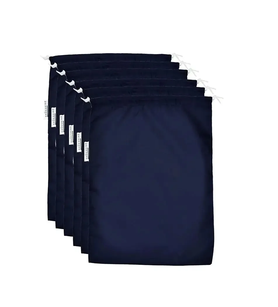 SHOESHINE Shoe Bag (Pack of 10) Water Resistant and Dust Proof Shoe Storage Bag - Black