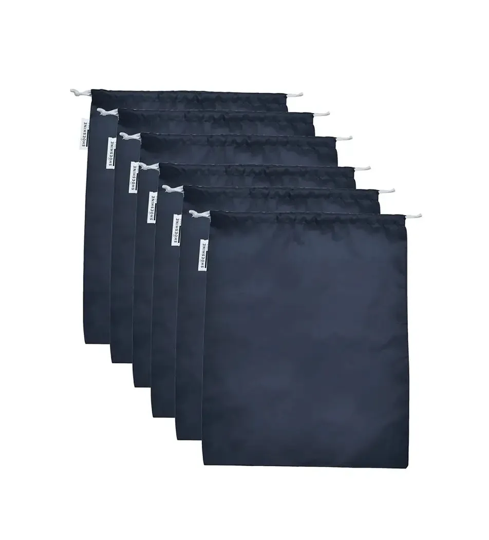 SHOESHINE Shoe Bag (Pack of 10) Water Resistant and Dust Proof Shoe Storage Bag - Black