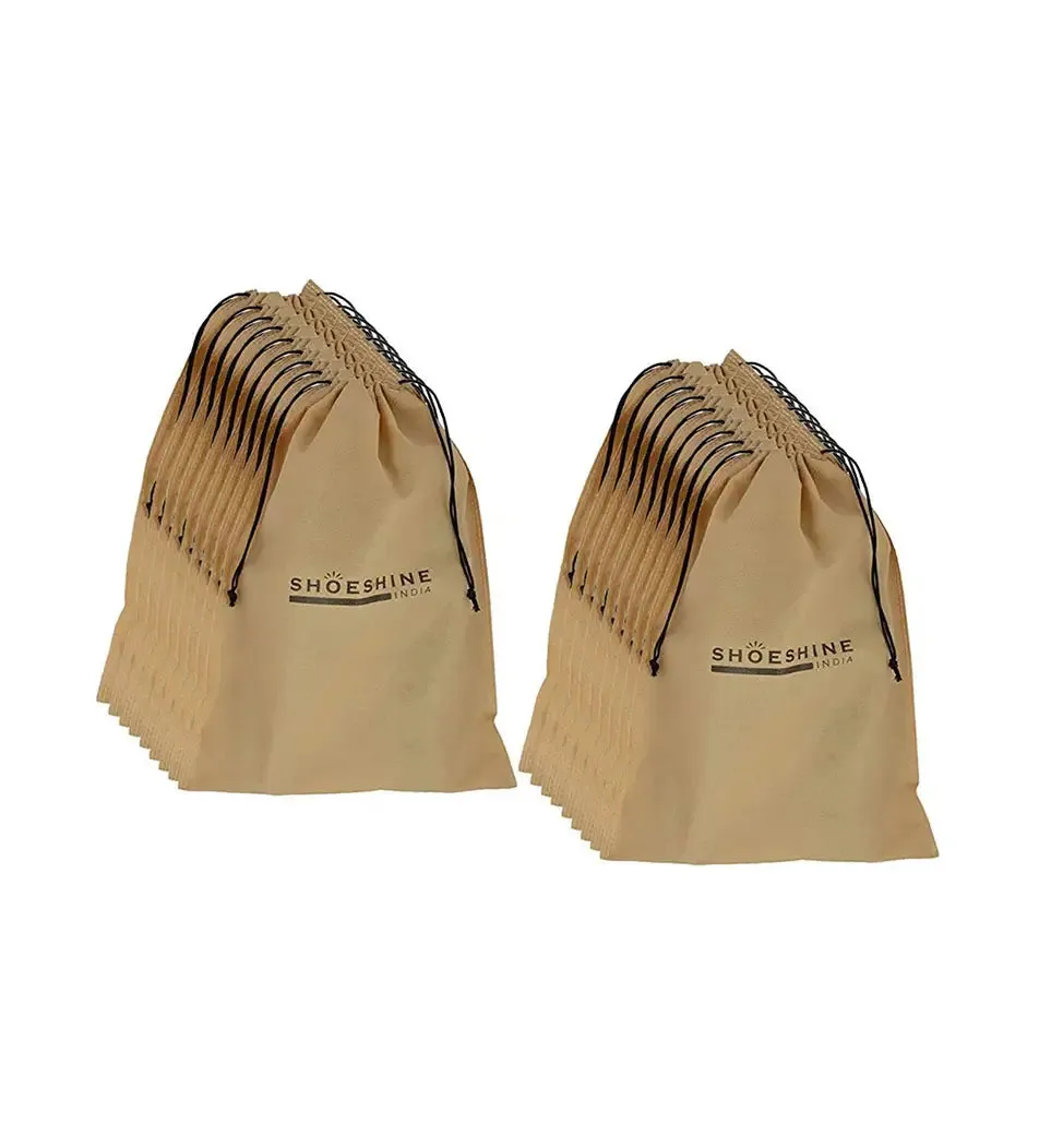 SHOESHINE Shoe Bag (Pack of 24) Shoe Storage bag for home & travel - Black