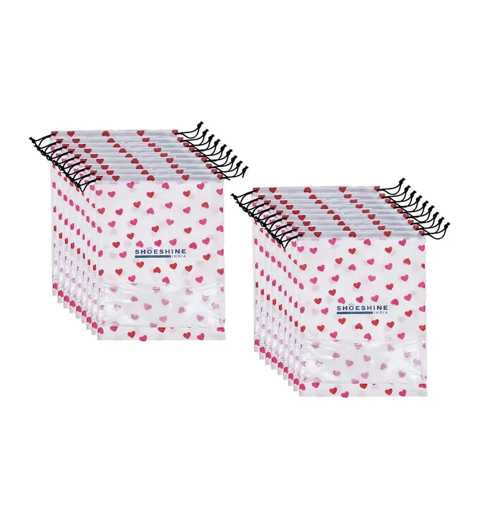 SHOESHINE Shoe Bags (Pack of 18) Travel Shoe Pouch - Black