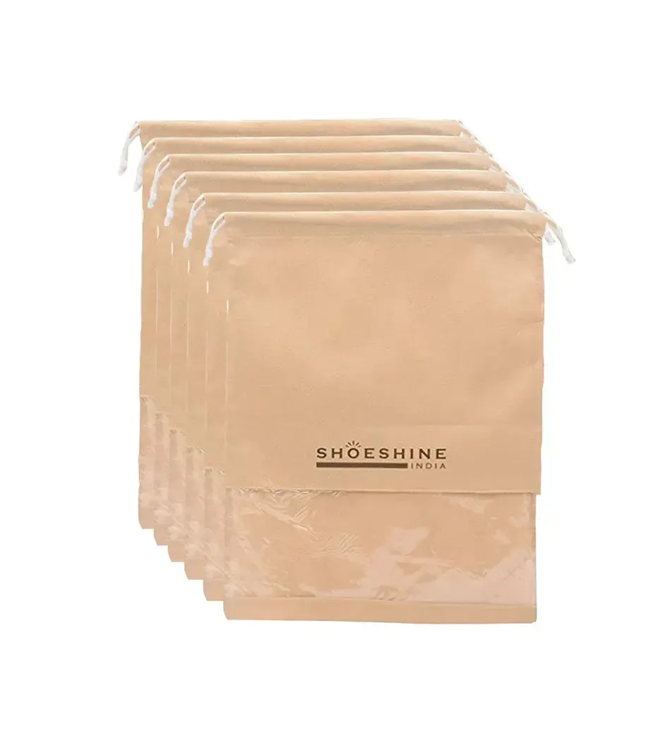SHOESHINE Shoe Bags (Pack of 18) Travel Shoe Pouch - Black