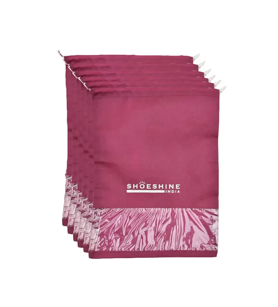 SHOESHINE Shoe Bags (Pack of 18) Travel Shoe Pouch - Black