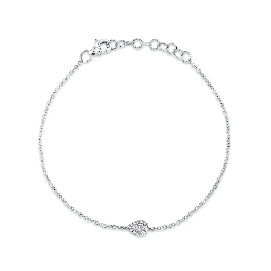 Shy Creation Diamond Pear Bracelet