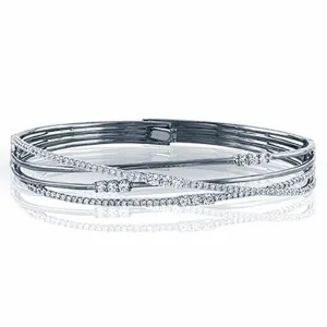 Simon G. "Embraceable" Multi-Layer Diamond Wave Bangle