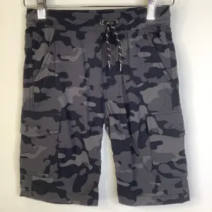 Size 7-8: Weatherproof Black/Grey Camo Shorts