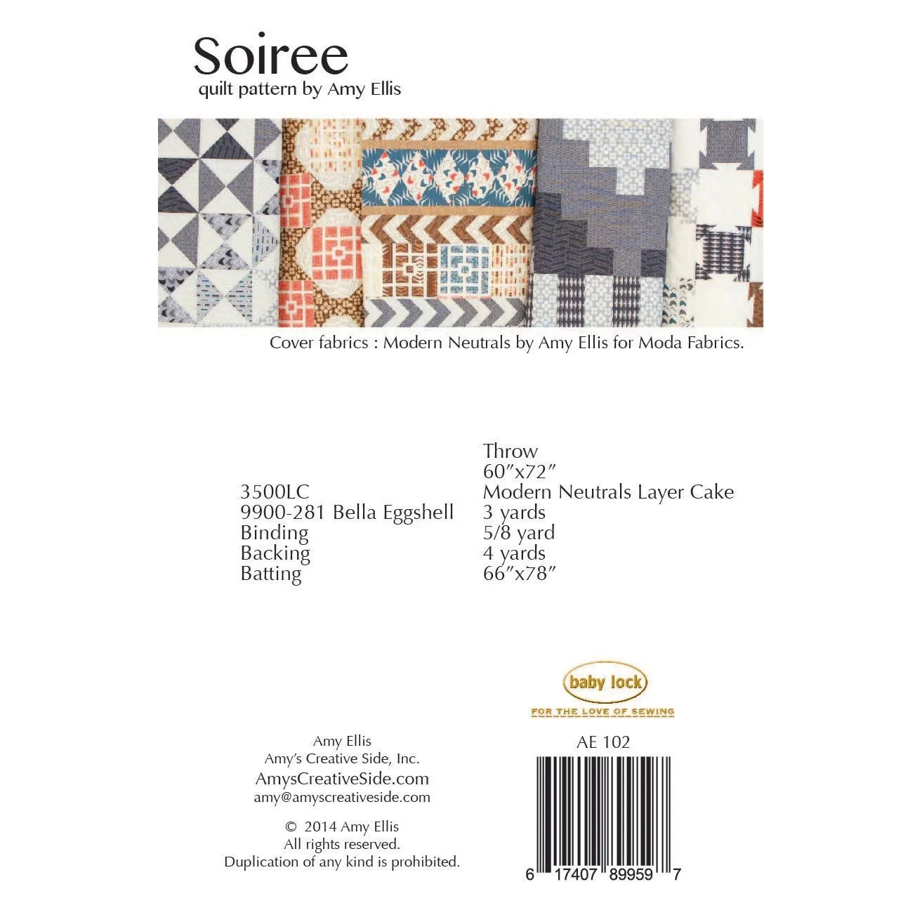 Soiree PDF Quilt Pattern