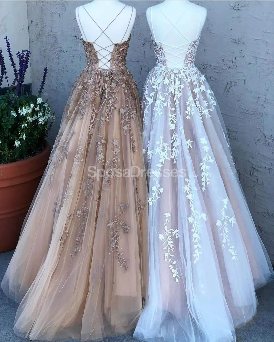 Spaghetti Straps Red A-line Cheap Evening Prom Dresses, Evening Party Prom Dresses, 12180