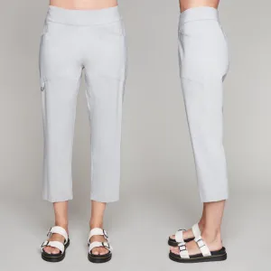 Stone Pull On Faux Cargo Straight Leg Stretch Capri