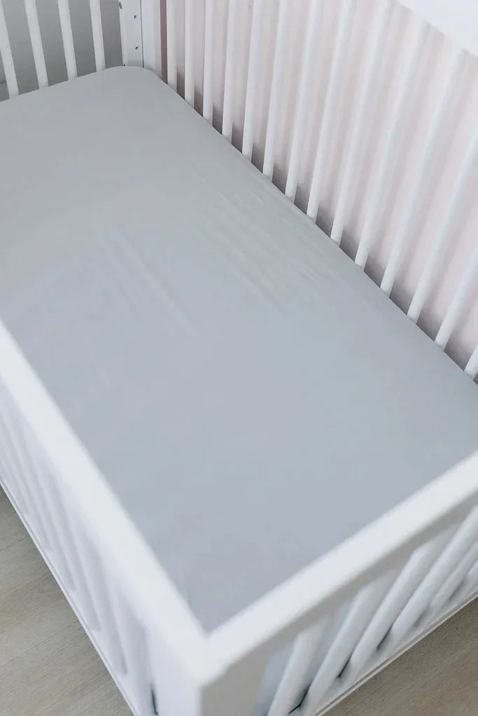 Stone Stretchy Crib Sheet