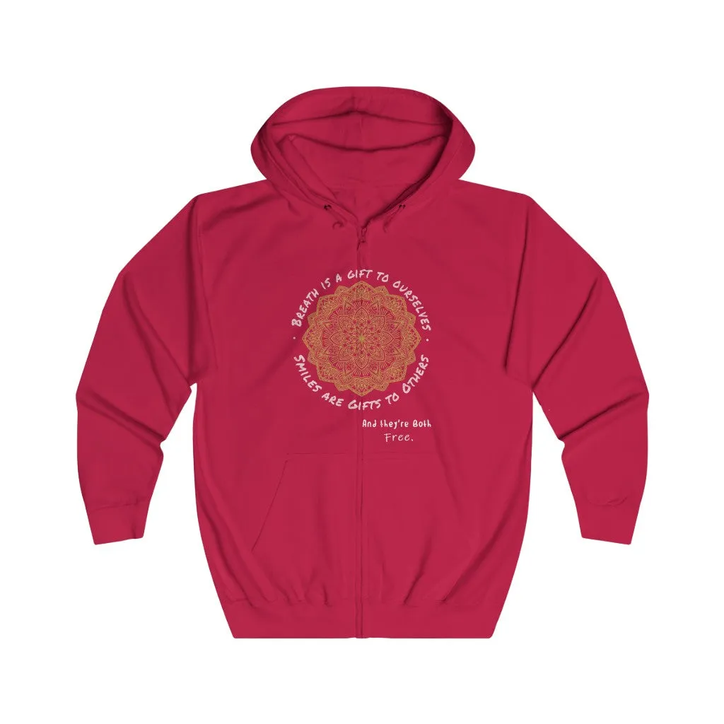 Stress Reducer & Cool Design Full Zip Hoodie