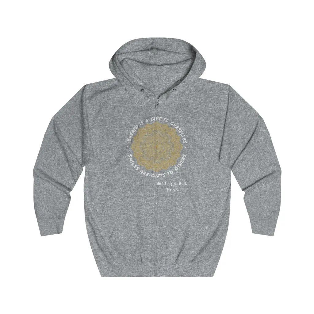 Stress Reducer & Cool Design Full Zip Hoodie