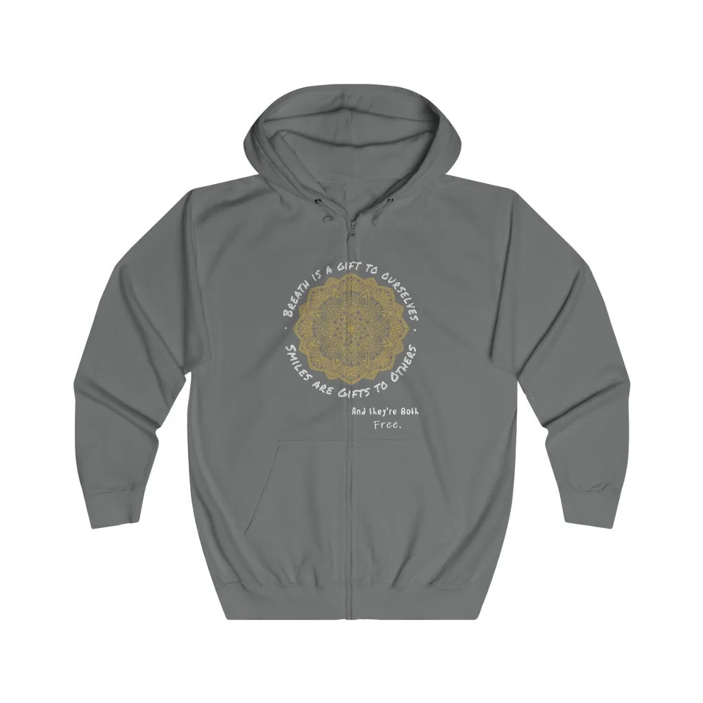 Stress Reducer & Cool Design Full Zip Hoodie