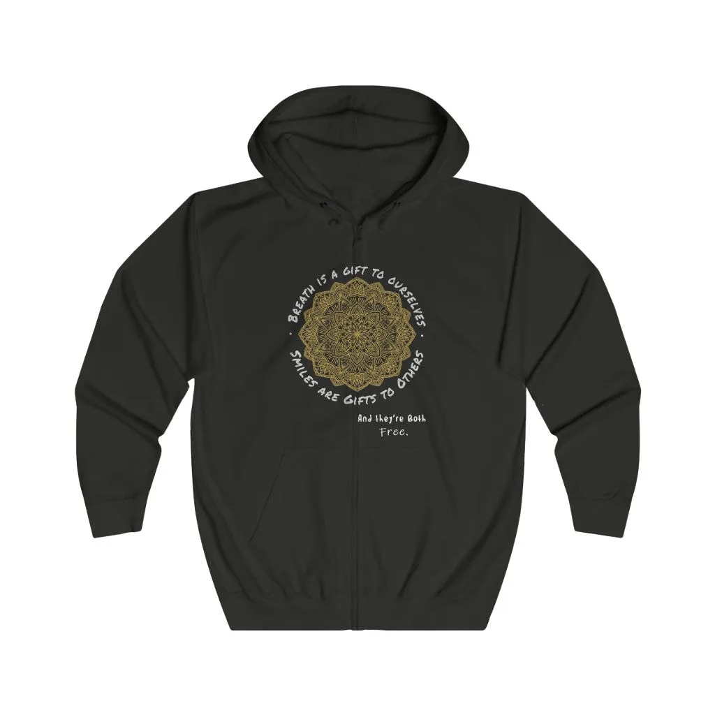 Stress Reducer & Cool Design Full Zip Hoodie