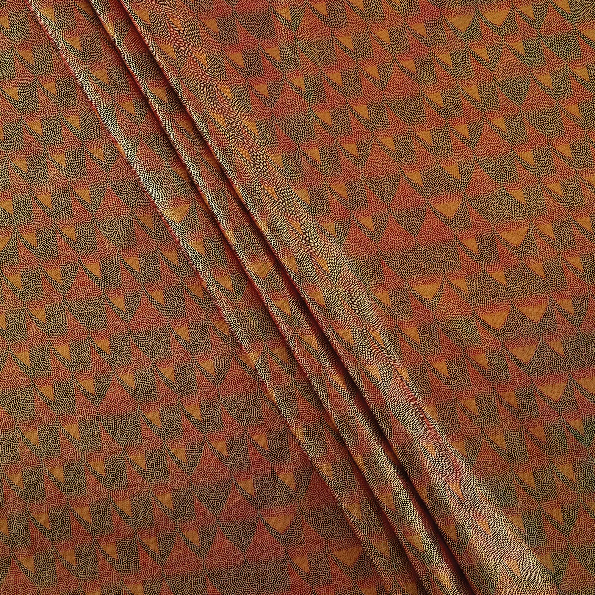 Stretch Fabric, Dragon Scale, Orange