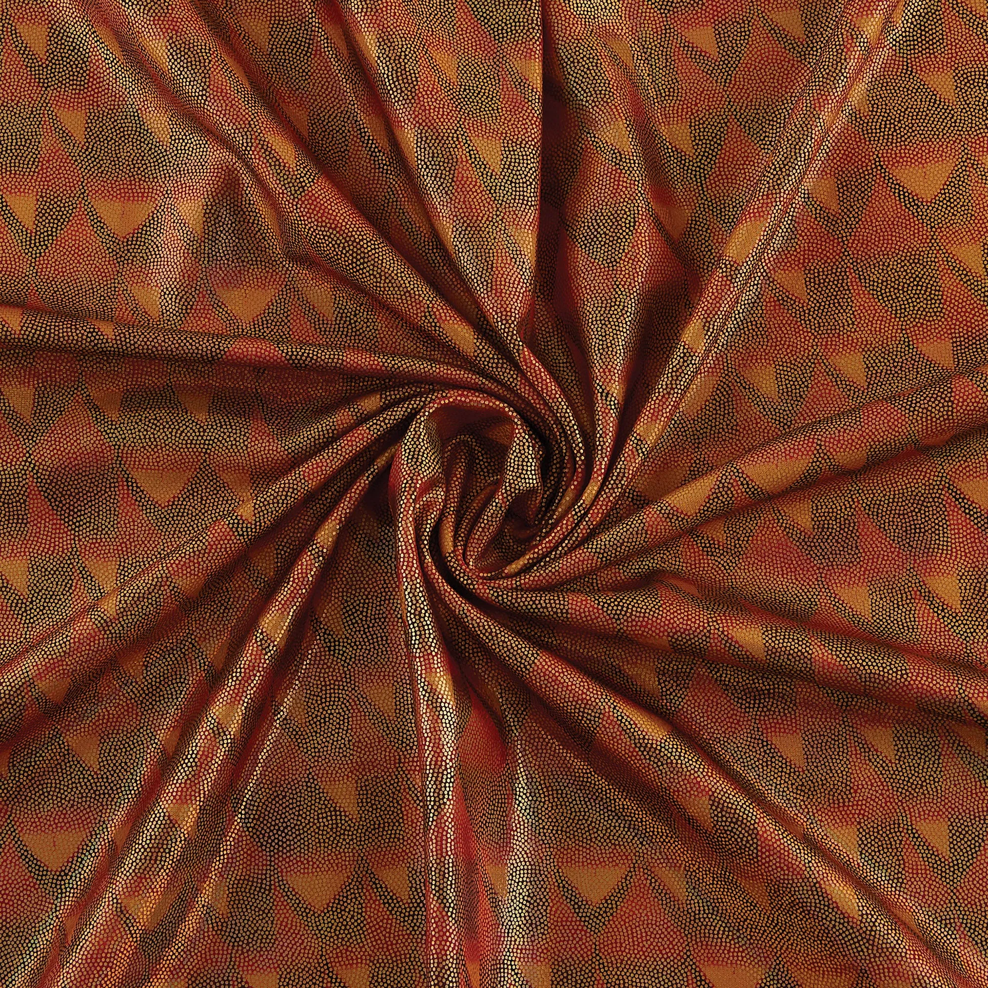 Stretch Fabric, Dragon Scale, Orange
