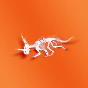 Styracosaurus Jumbo Fossil Dinosaur Sticker