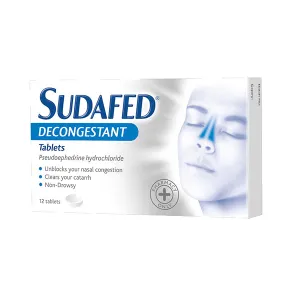 SUDAFED DECONGESTANT TABLETS 12s
