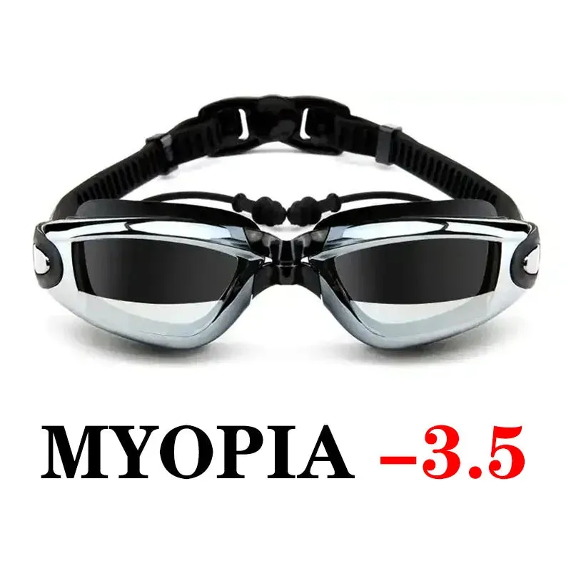 Swimming Goggles with Earplugs - Anti-Fog Waterproof Eyewear