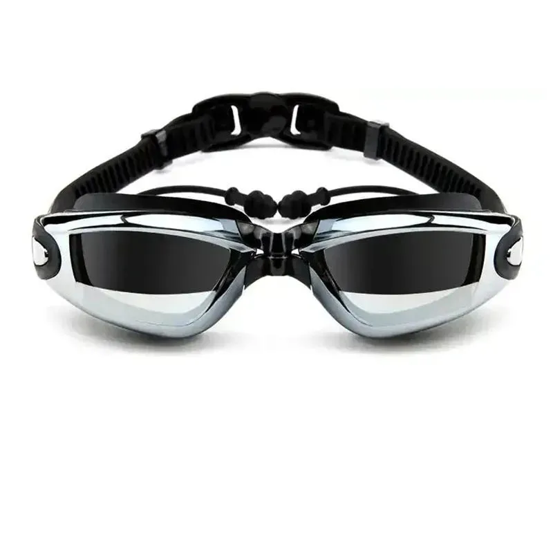 Swimming Goggles with Earplugs - Anti-Fog Waterproof Eyewear