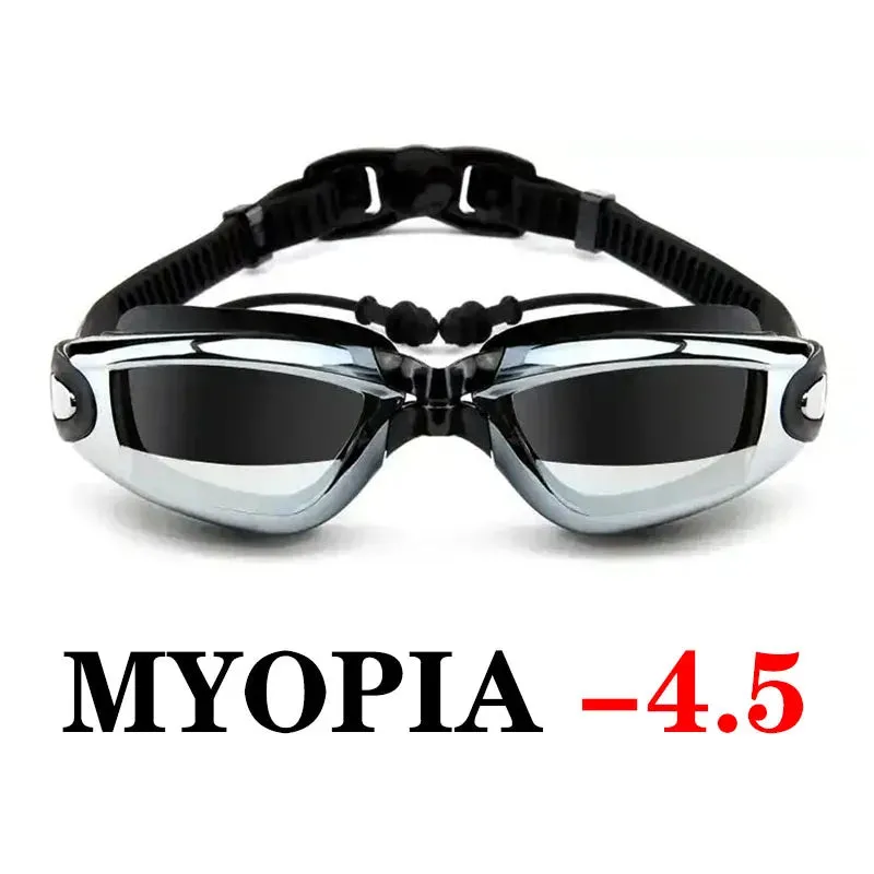 Swimming Goggles with Earplugs - Anti-Fog Waterproof Eyewear