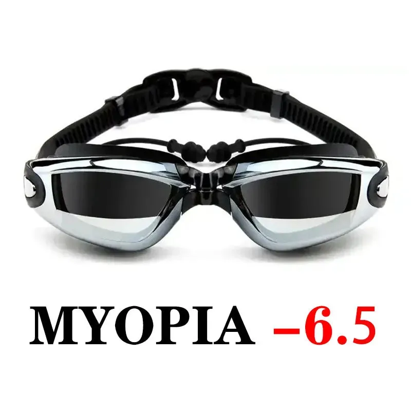 Swimming Goggles with Earplugs - Anti-Fog Waterproof Eyewear