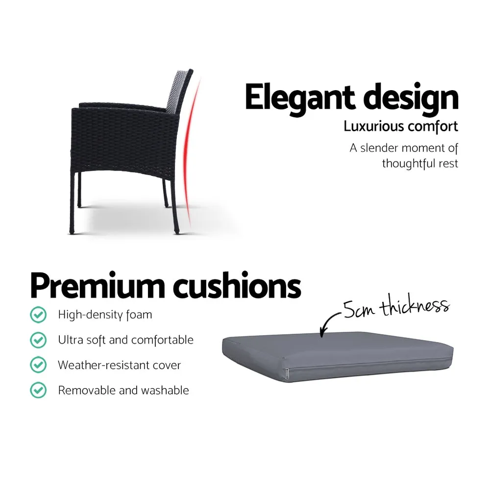 Sylvie - 2PC Outdoor Dining Chairs Patio Rattan Ezra