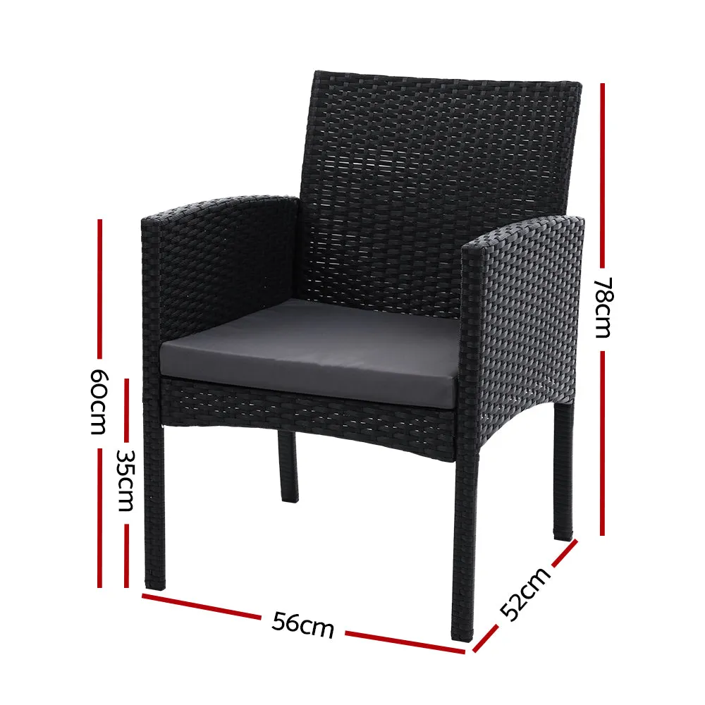 Sylvie - 2PC Outdoor Dining Chairs Patio Rattan Ezra