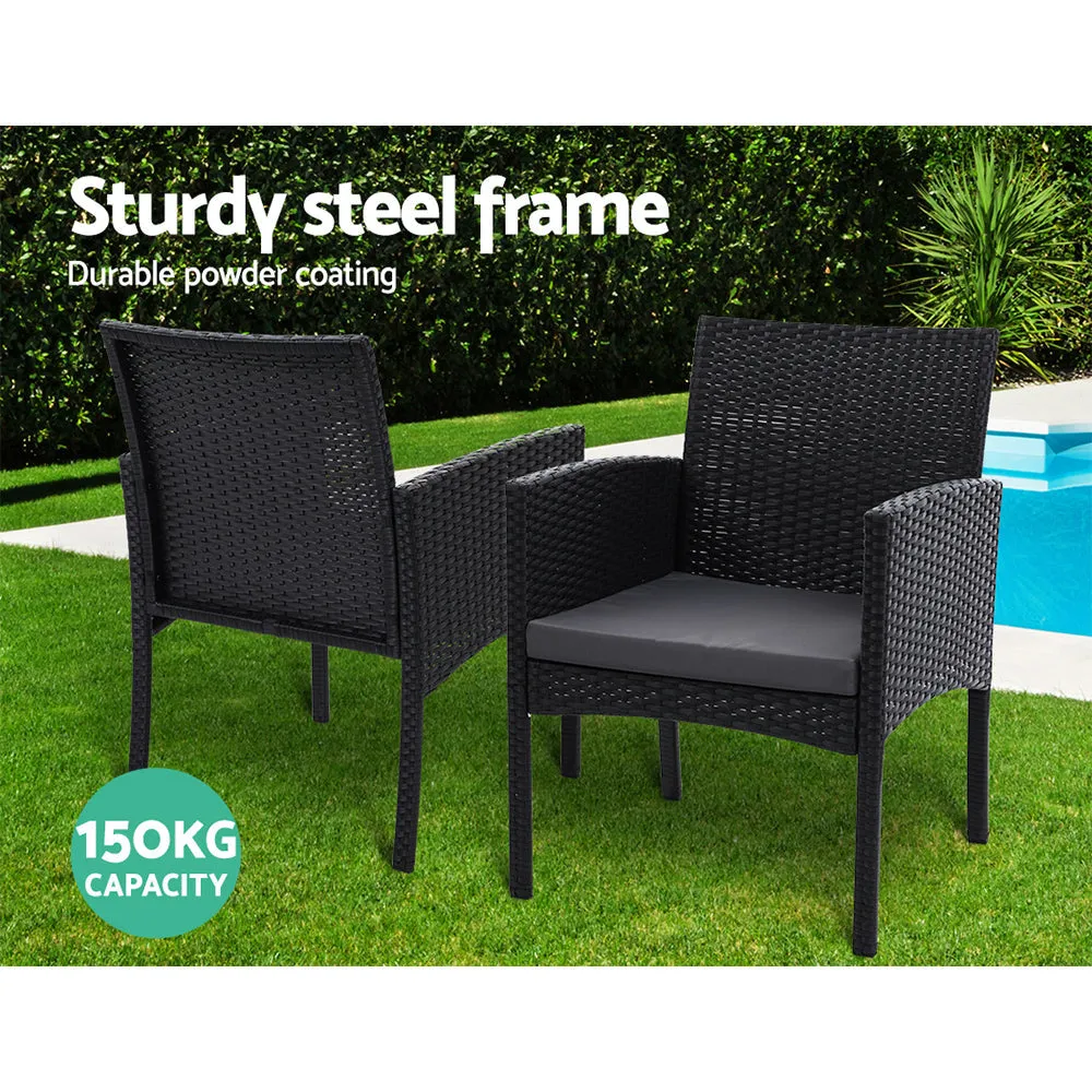 Sylvie - 2PC Outdoor Dining Chairs Patio Rattan Ezra