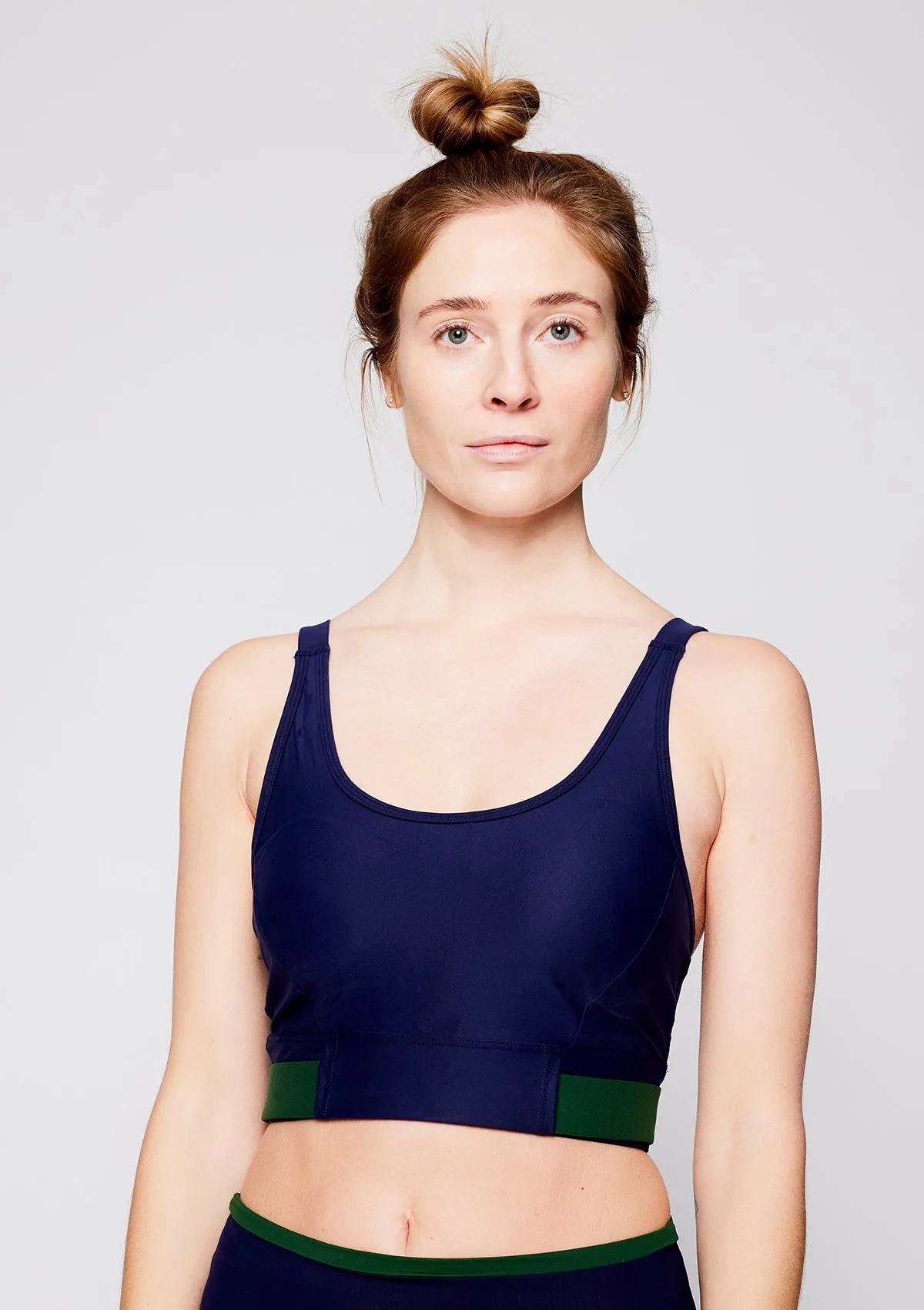 The Adjustable Pilates Sport Top - Admiral Blue