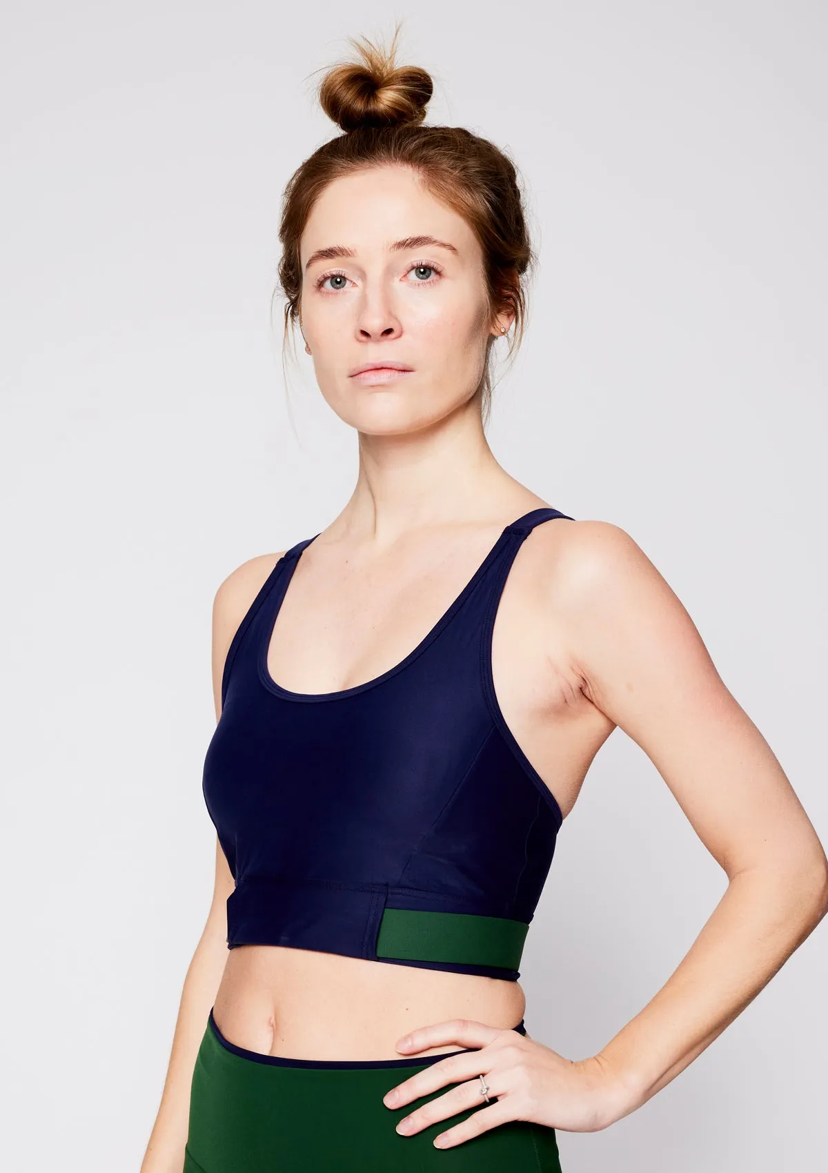 The Adjustable Pilates Sport Top - Admiral Blue