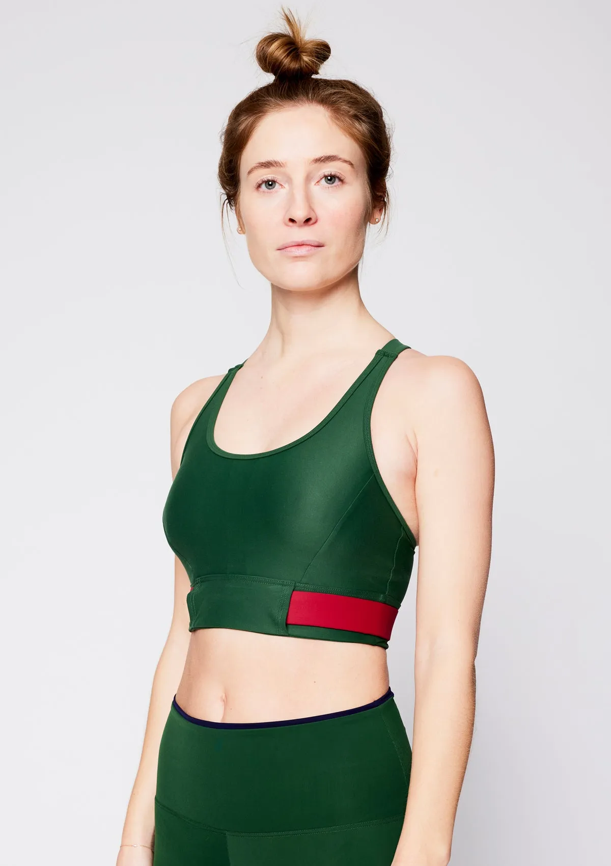 The Adjustable Pilates Sport Top - Nappa Green