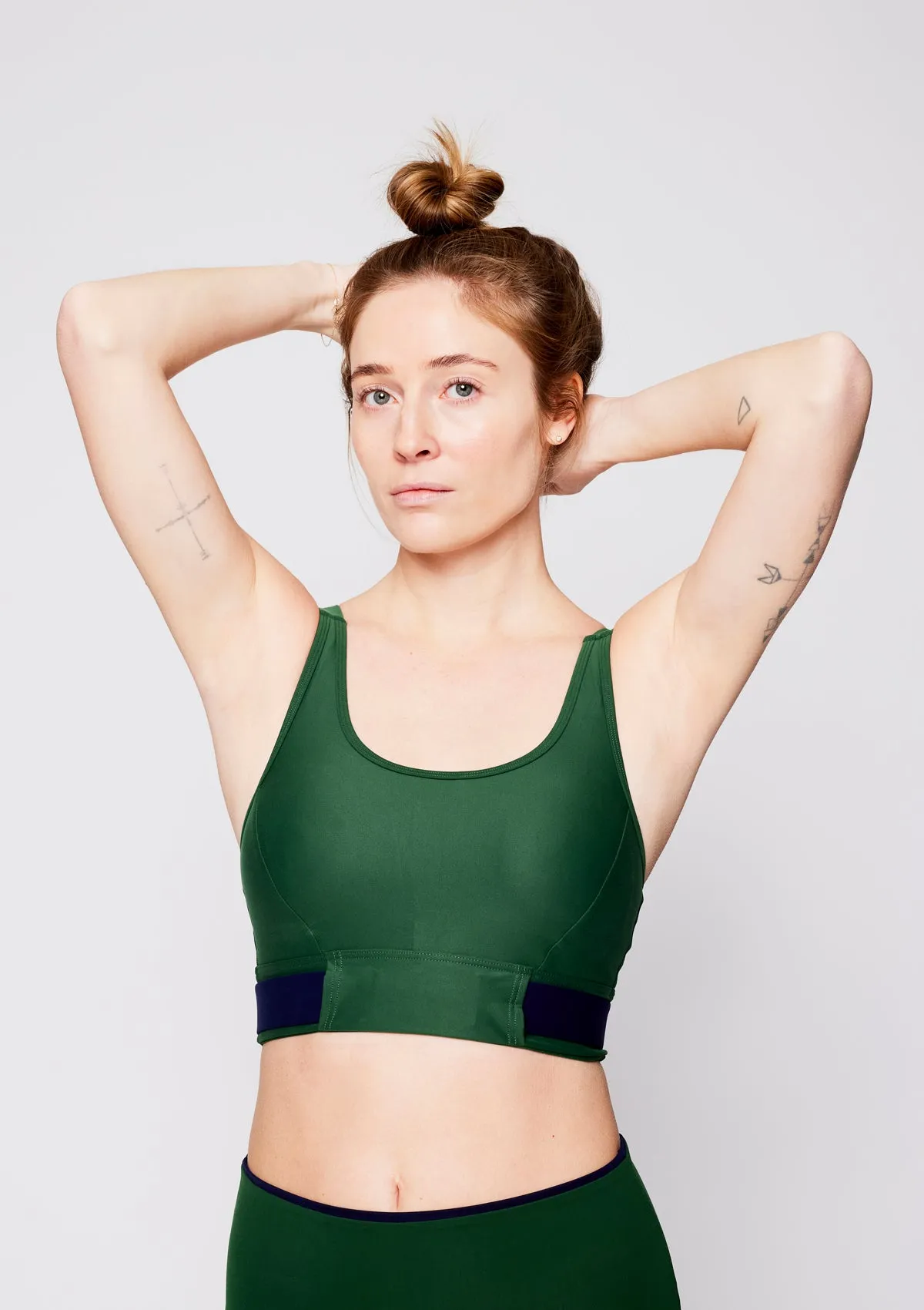 The Adjustable Pilates Sport Top - Nappa Green