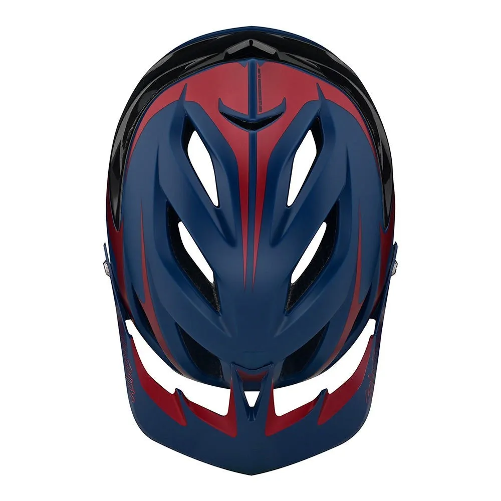 TLD A3 Mips Helmet - Fang Blue/Burgundy -
