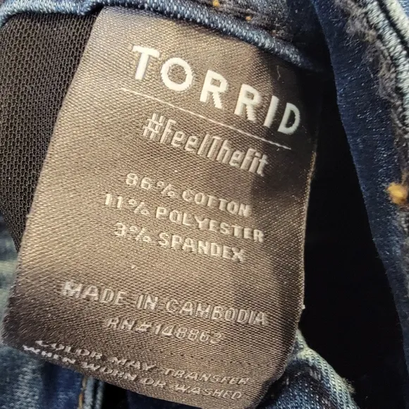 Torrid Trio Boot High-Rise Jean In El Nino Size 16-20 Short NEW!