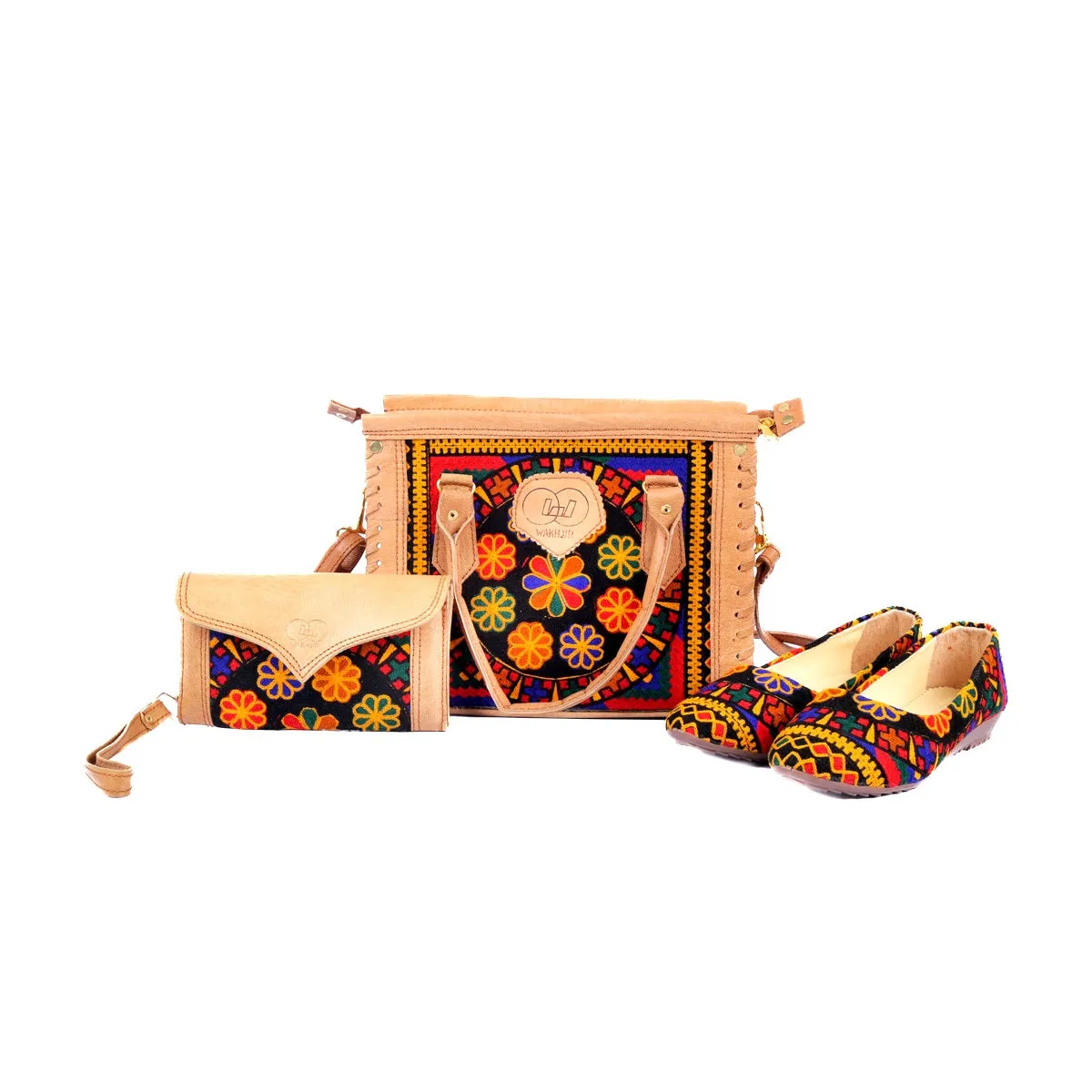 Trendy Matching Tote Bag and Clutch | Complete Your Look with Ballet Shoes Nk-166