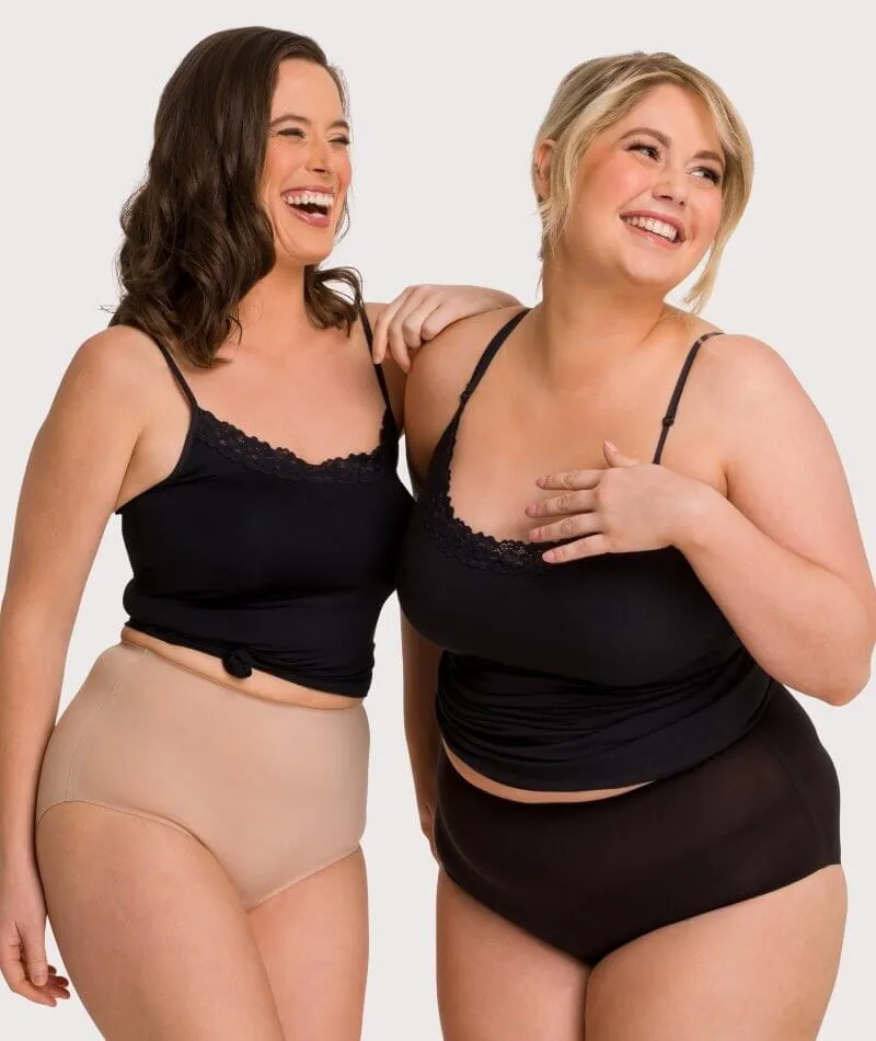 Underbliss Invisibliss No Show Seamless Full Brief - Black