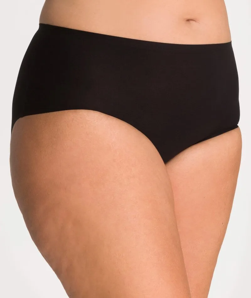 Underbliss Invisibliss No Show Seamless Full Brief - Black
