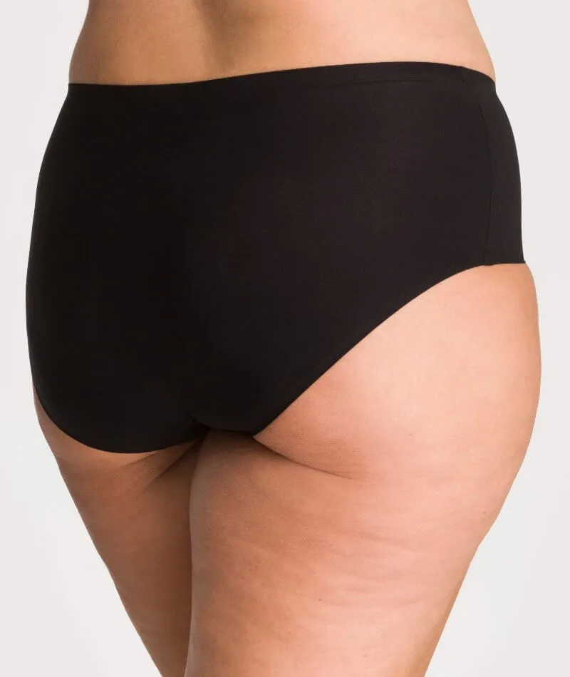 Underbliss Invisibliss No Show Seamless Full Brief - Black