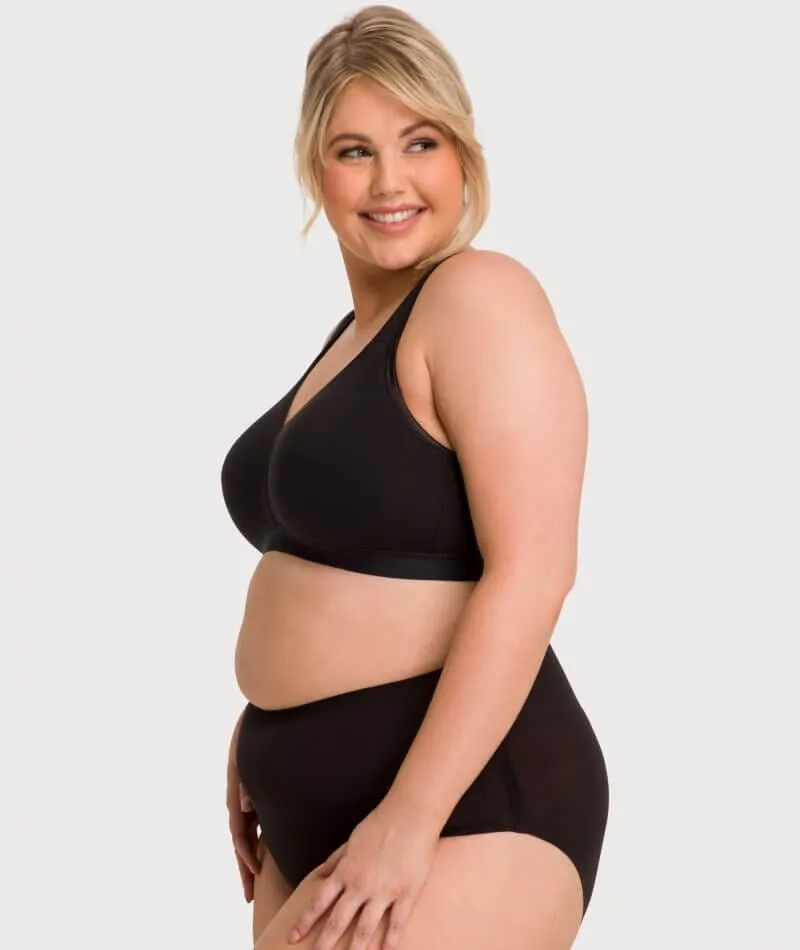 Underbliss Invisibliss No Show Seamless Full Brief - Black
