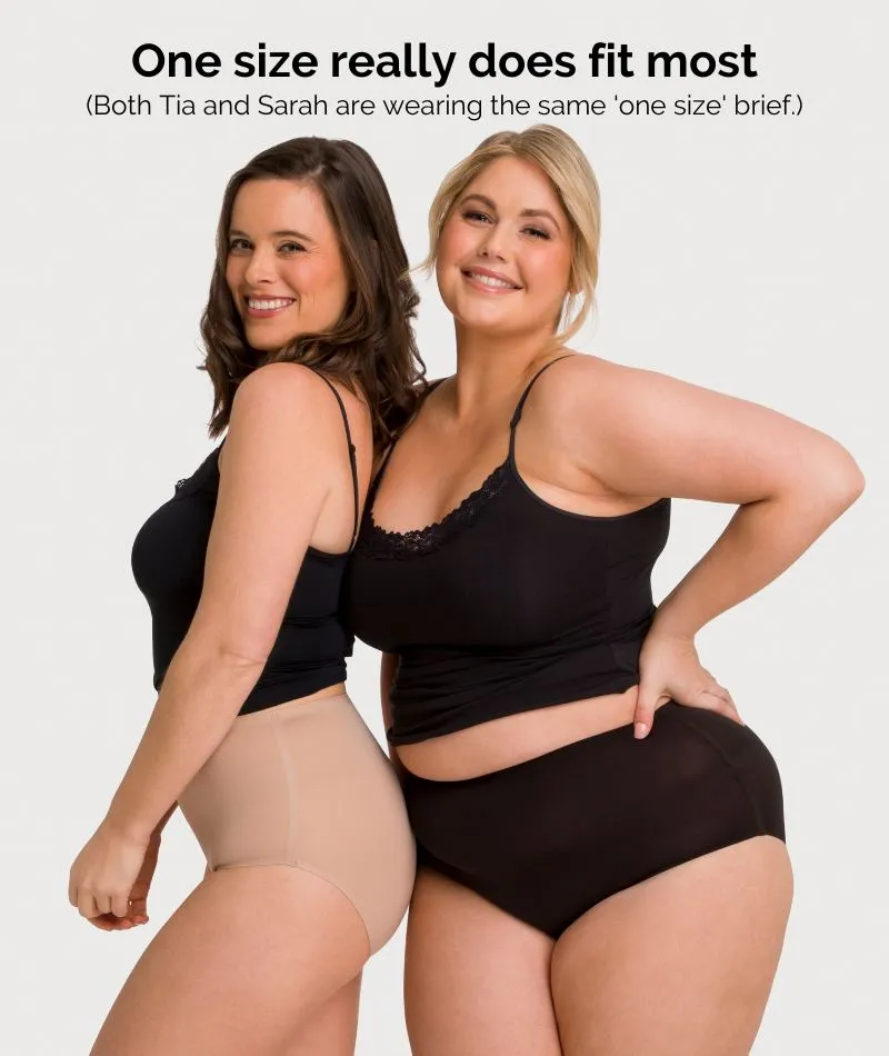 Underbliss Invisibliss No Show Seamless Full Brief - Black