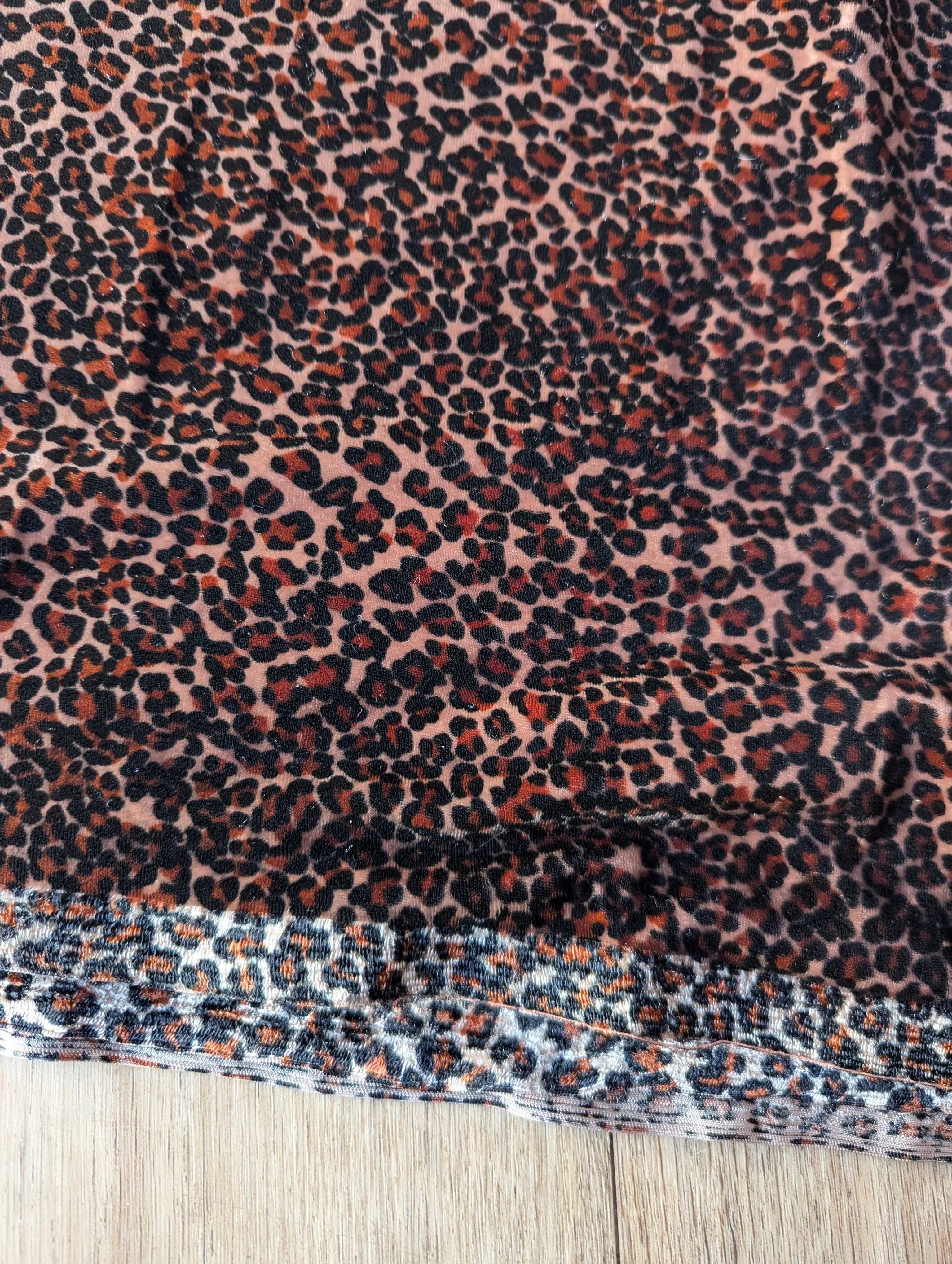 Velvet Leopard Fabric with Stretch